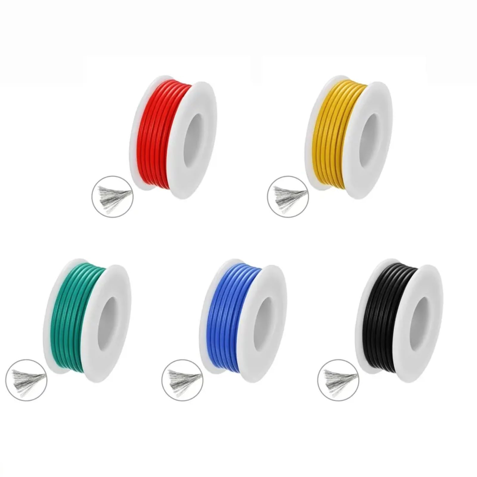18-28AWG Cavi in silicone Flessibile Cable(Red; 5m; 26 AWG)