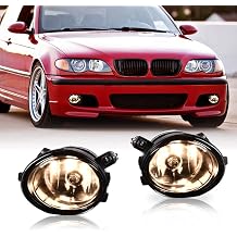 Front Bumper Fog Lights, BM2592122,BM2593122, Clear Lens W/Bulbs | Compatible With BMW E46 3 Series M3 2001-2006,M5 2000-2003 330 Series With ZHP & M-Tech Front Aero Package Only Replace