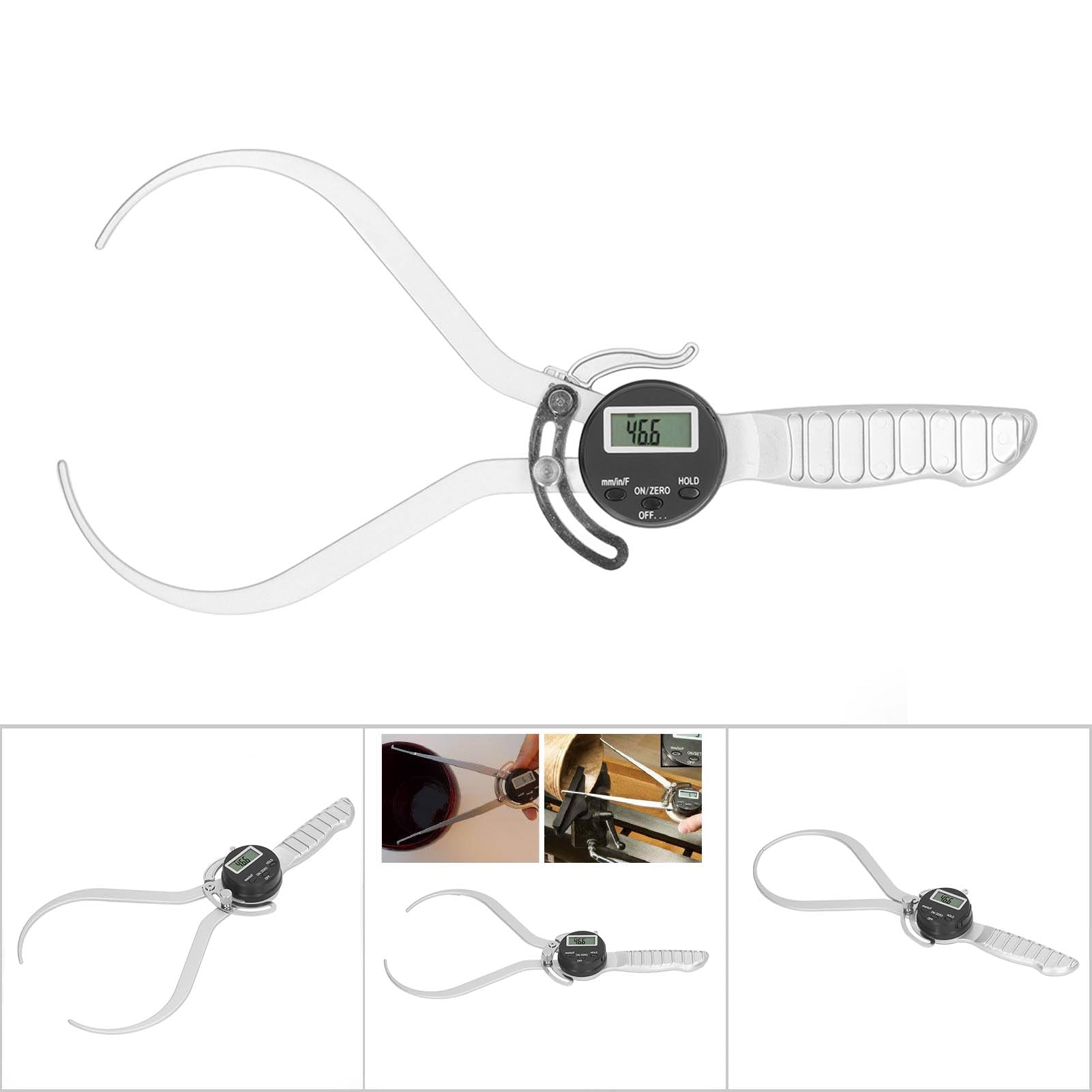 Misuratore Di Spessore Digitale Da 0 a 200mm con Schermo LCD e Maniglia per Misurazioni Precise su Metallo Plastica e Legno