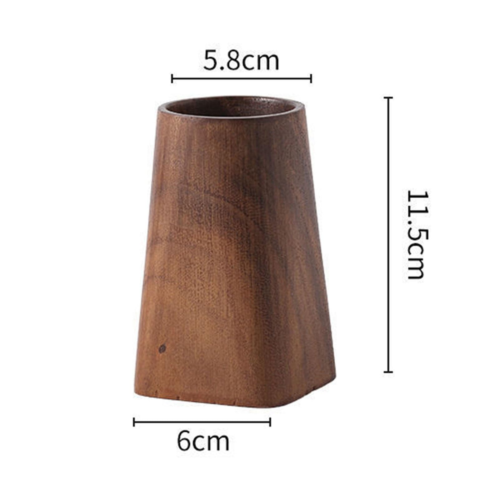 Portalápices de Madera, portalápices de Madera Vintage, Caja de Almacenamiento de papelería Creativa para la Escuela, el hogar, 6 x 11,5 cm, marrón (marrón 6 x 11,5 cm)