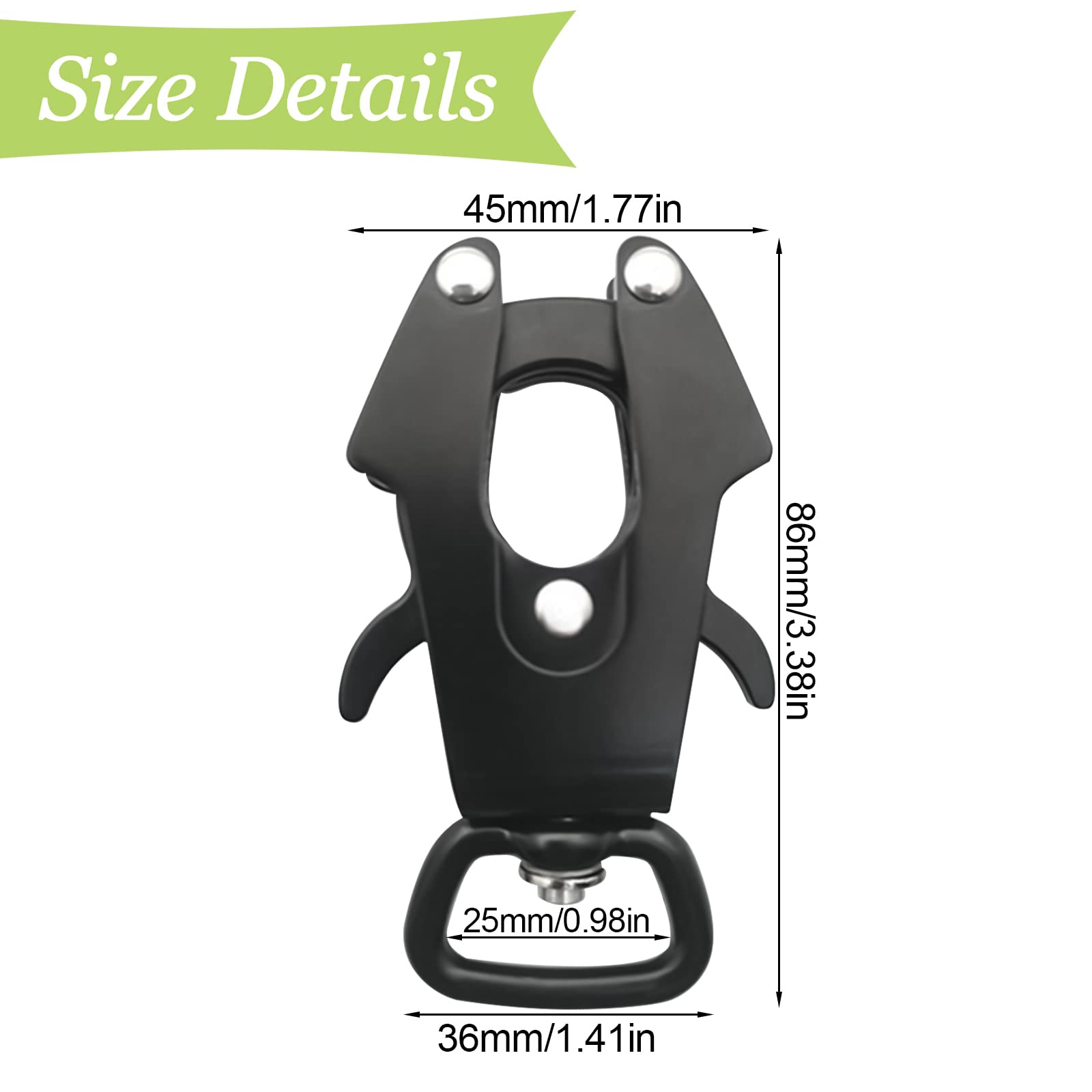 Clip a rana, chiusura in alluminio spaziale, fibbia per guinzaglio per cani resistente, sgancio rapido, fibbia di ricambio per catena per cani resistente alla ruggine, capacità 269,9 kg