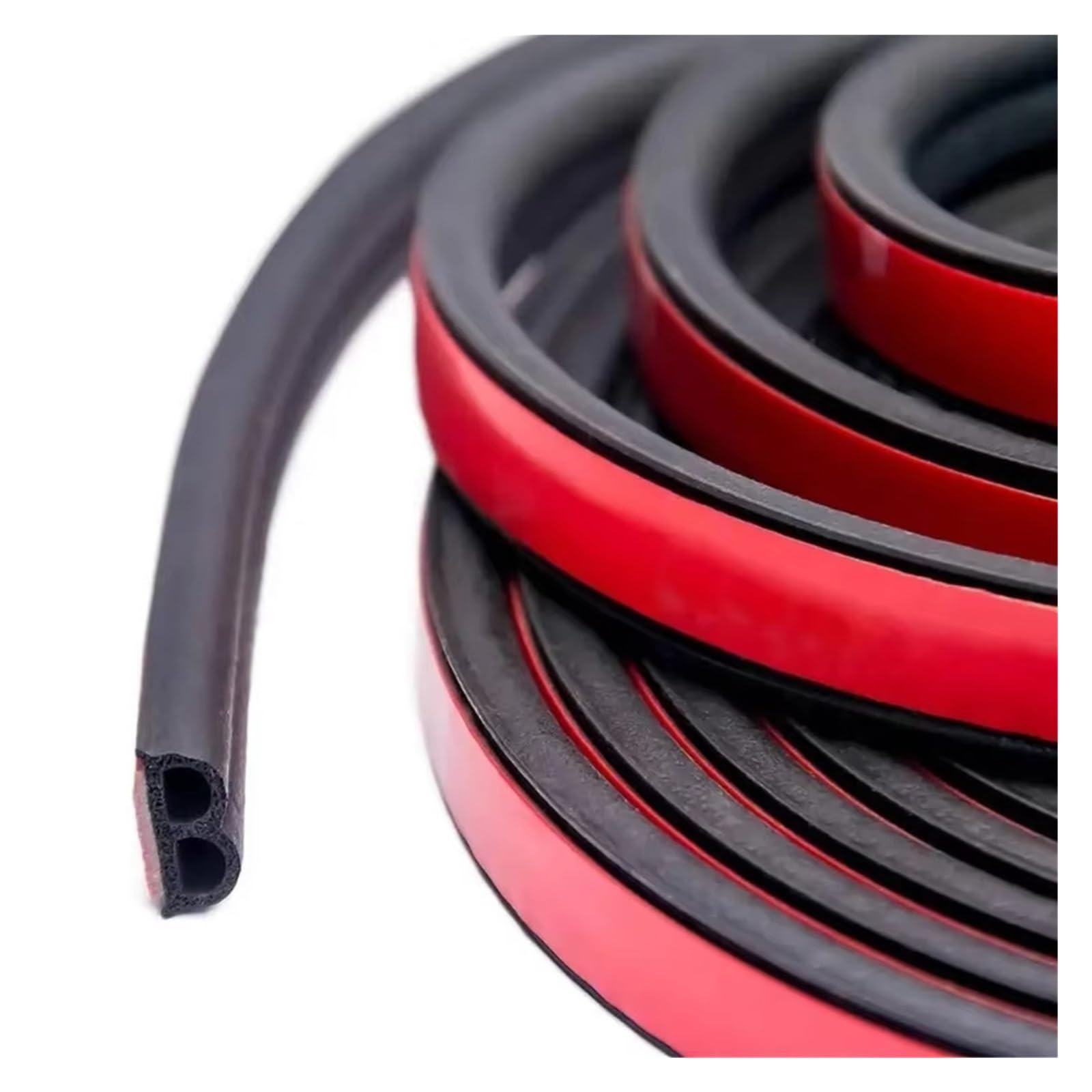 Car Rubber Sealing Strips 4M/5M/16M/25M B Shape Car Rubber Seals Sticker Sound Insulation Sealing Protector Weatherstrip Door Seal Strips Car Door Rubber Seal(16m)