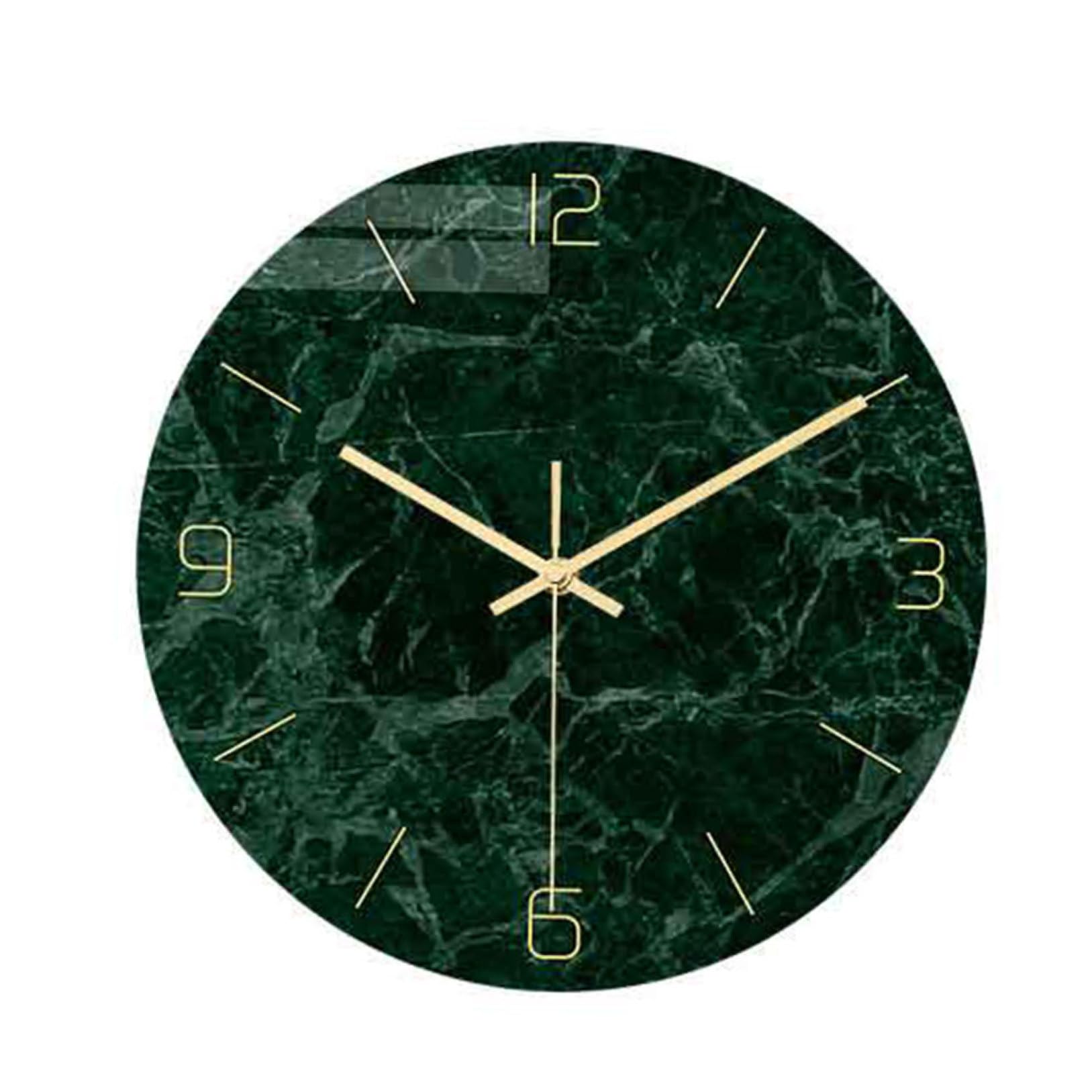 Horloge murale en marbre au design chic avec mécanisme silencieux haut de gamme