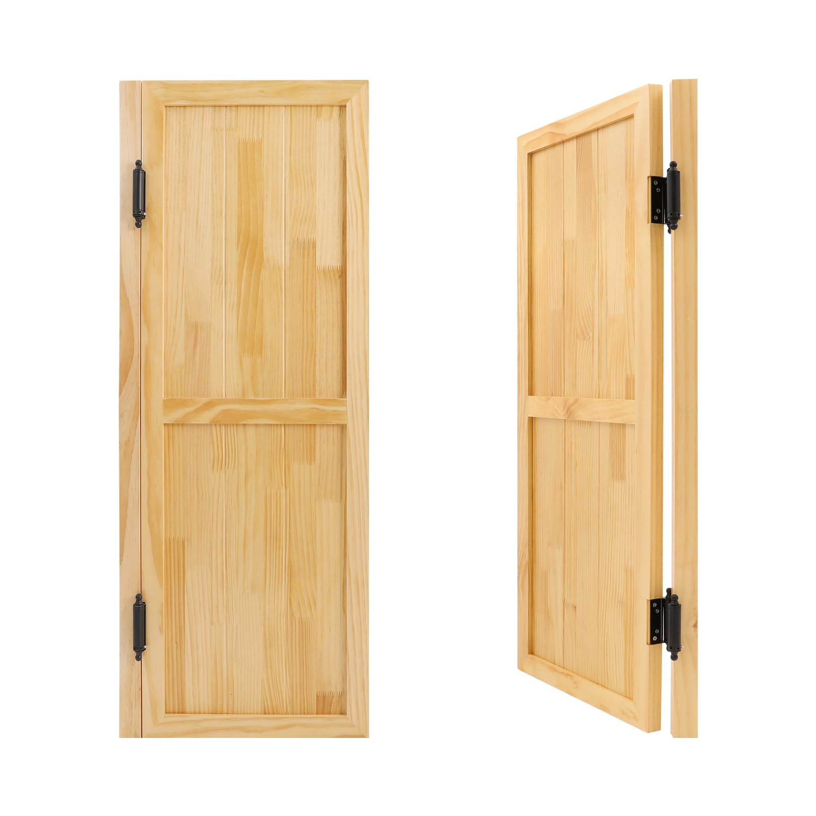 Set completo per porte saloon (L/R coppia + cerniere a pendente), griglia di protezione per porte basculanti, divisorio, porta basculante, 81 x 107 cm, apertura bidirezionale, funzione di chiusura