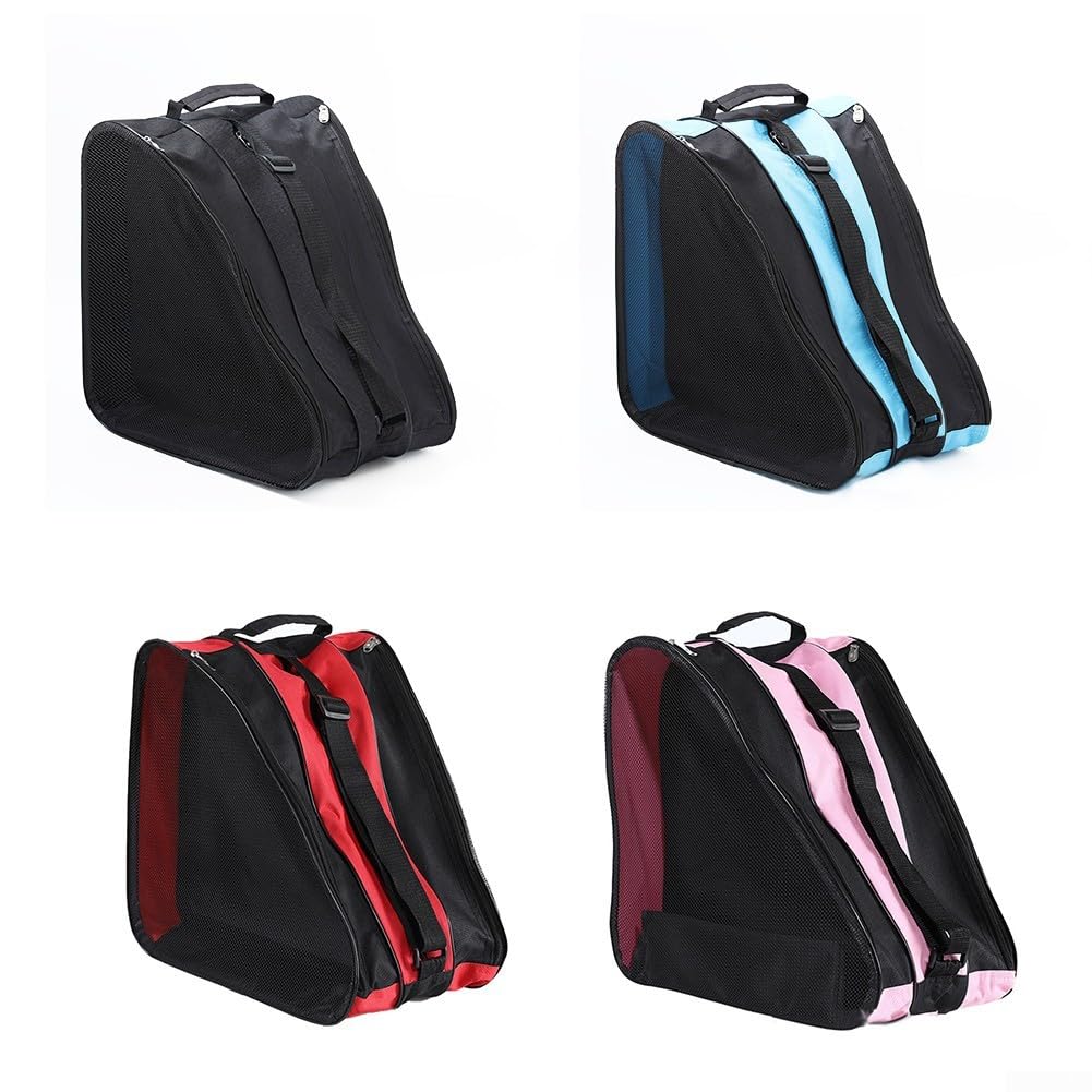 Borsa per pattinaggio in linea per pattini a rotelle e pattini da ghiaccio, custodia traspirante con design a tre strati, può contenere casco e attrezzatura protettiva, adatta fino alla
