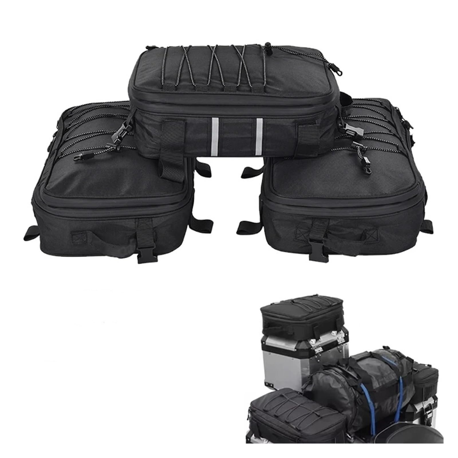 Borse Moto Laterali Borsa Laterale Per BMW R1250GS Adventure R1200GS R 1250 GS LC ADV Per Benelli TRK 502 X Borse Laterali Per Moto Bagagli(3 Bags no logo)