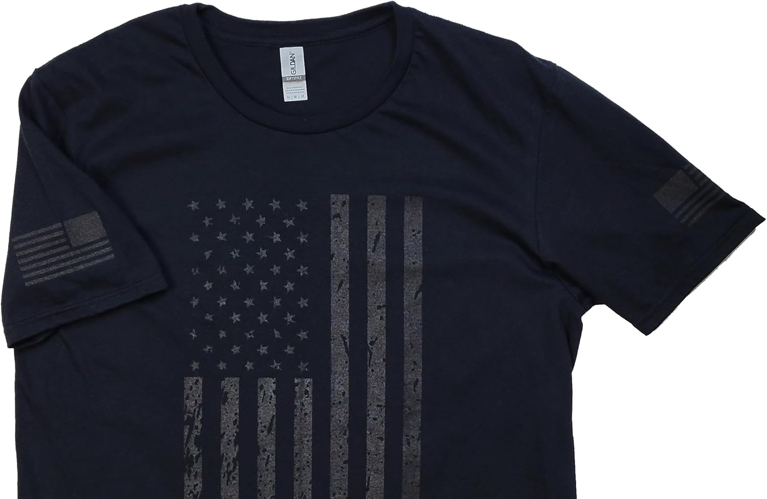 Statement Apparel Distressed American Flag T-Shirt - Image 3