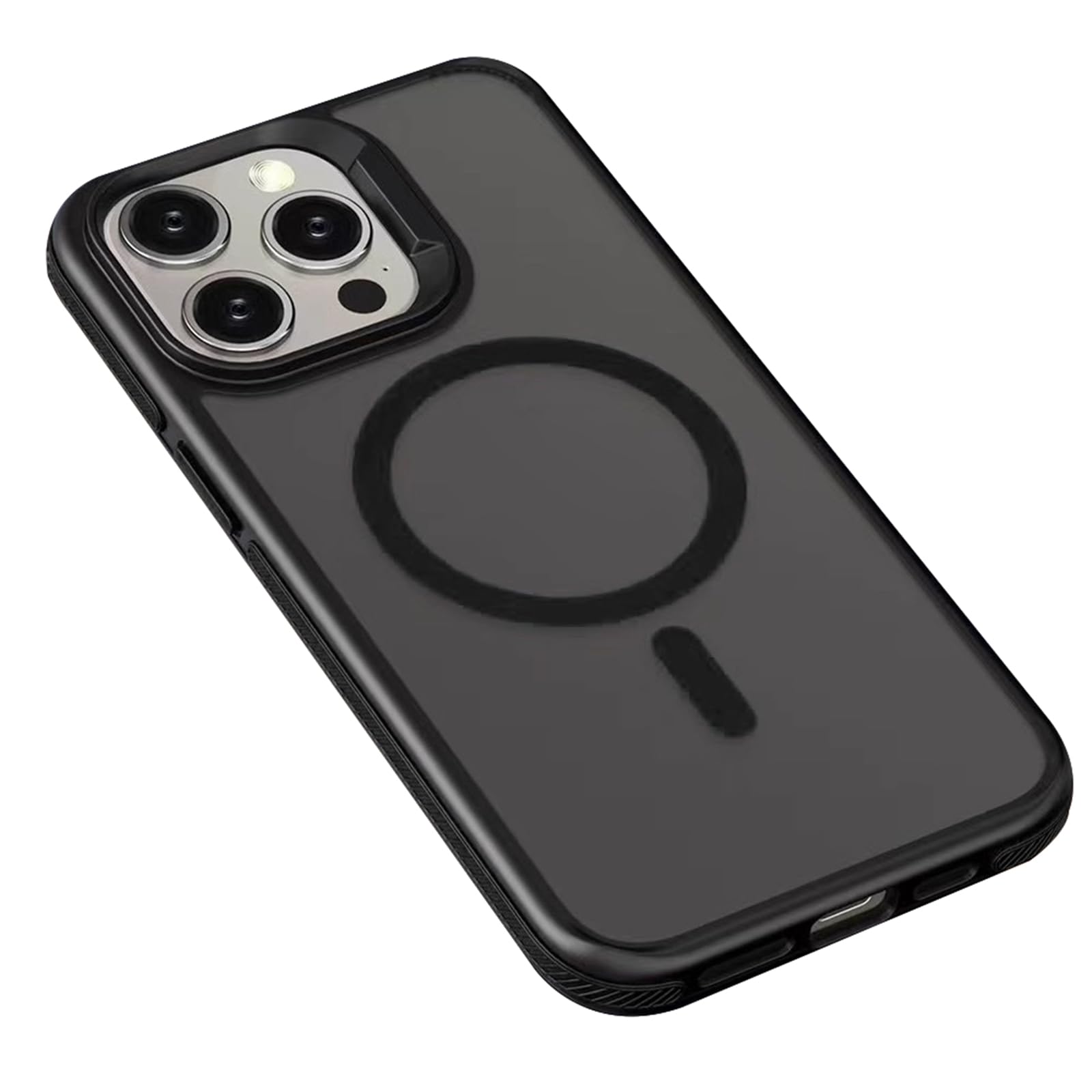 CASEKOO Ultra-Magnetic Stand For IPhone 16 Plus Case [Military Drop Protection] [Compatible With MagSafe] Shockproof Translucent Matte Slim Ring Holder Case For IPhone 16 Plus 6.7", Black - View #5