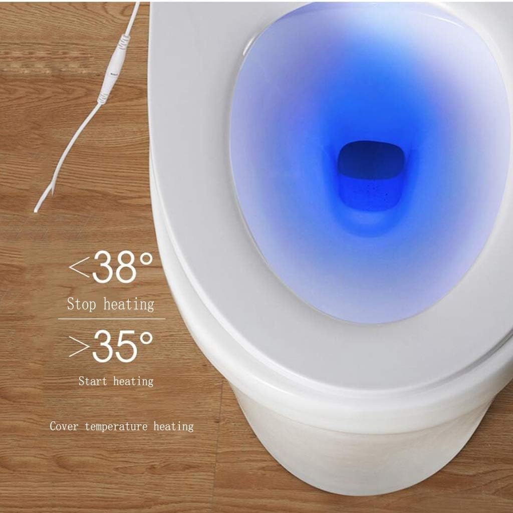 Toilet lid-Slim Zero-Non Electric Bidet Seat for Elongated, Nozzle, Nightlight, White