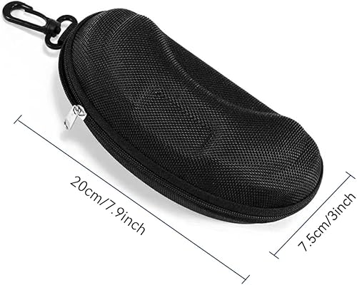 Miniatura 2 de Yamrots 2 piezas de cremallera dura gafas de sol Casos portátiles de viaje con gancho de plástico