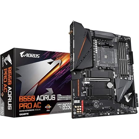 GIGABYTE B550 AORUS PRO AC Motherboard with True 12+2 Phases Digital VRM, Intel 802.11ac Wireless, 2.5GbE LAN, RGB Fusion 2.0, Q-Flash Plus