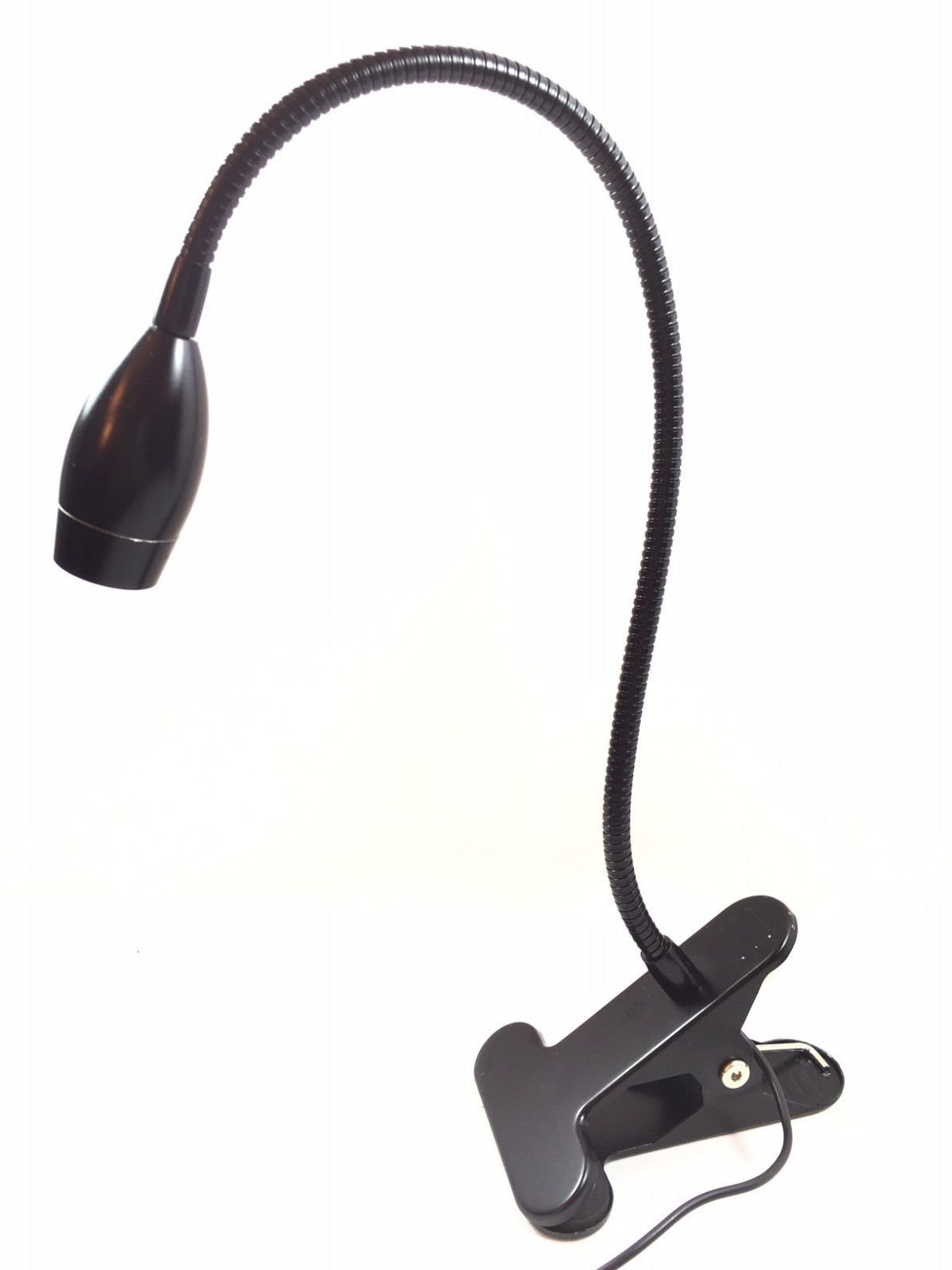 New Gooseneck USB LED Portable Reading Light Table Lamp Clip Black Steel