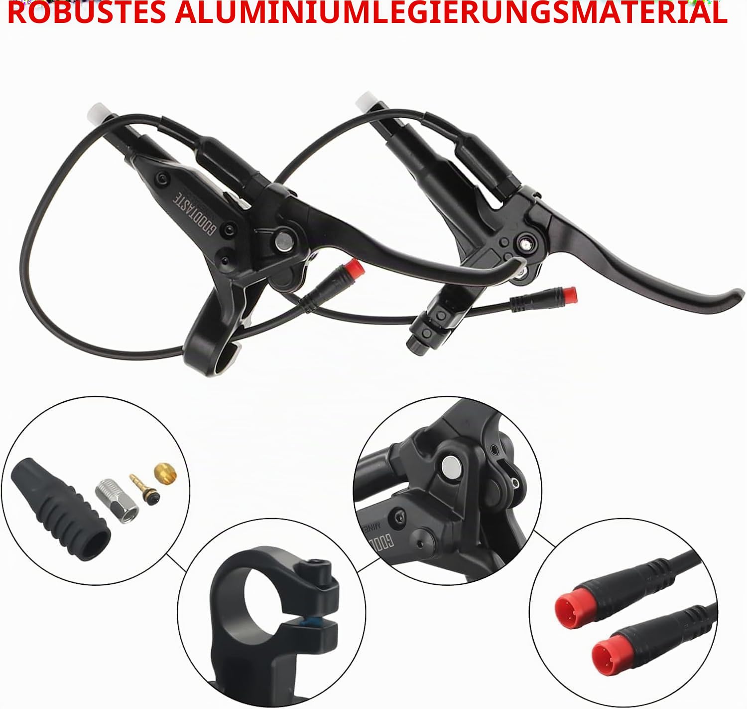 E-Bike Bremshebel GT03 Poweroff Oil 2-polig wasserdicht elektronischer Bremshebel Bremsgriffe für E-Bike oder E-Scooter-Zubehör (rechts)