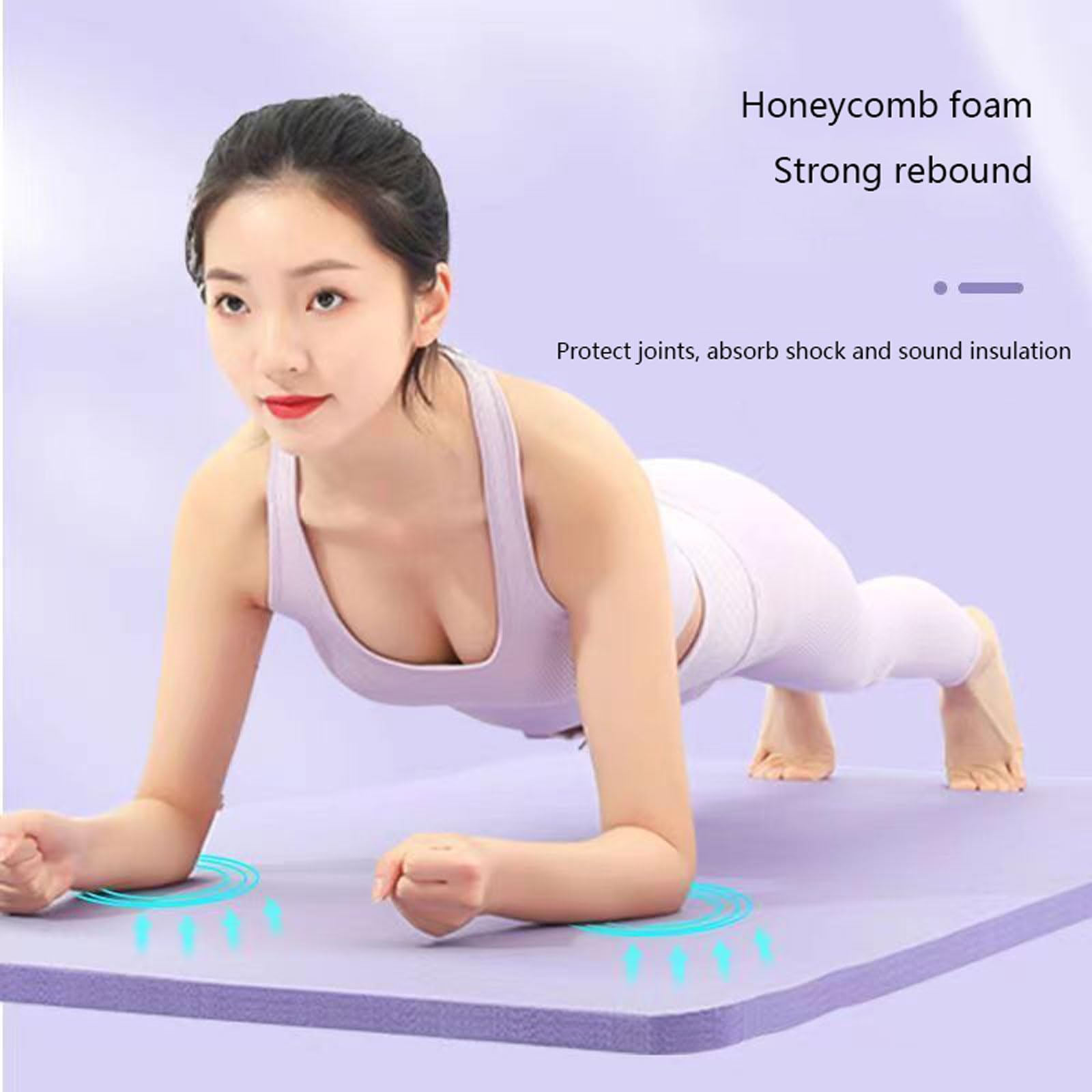 Sport und Yogamatte Trainingsmatte Yogamatten Für Frauen extradick rutschfest Fitnessmatte Pro Sportmatte Fitnessmatte Rutschfest umweltfreundlich für Yoga,Training,Erholung und Entspannung
