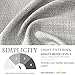jinchan Grey Linen Textured Curtains 84 Inch Long 2 Panels for Living Room Grommet Top Light Filtering Window Drapes for Bedroom Heathered Gray