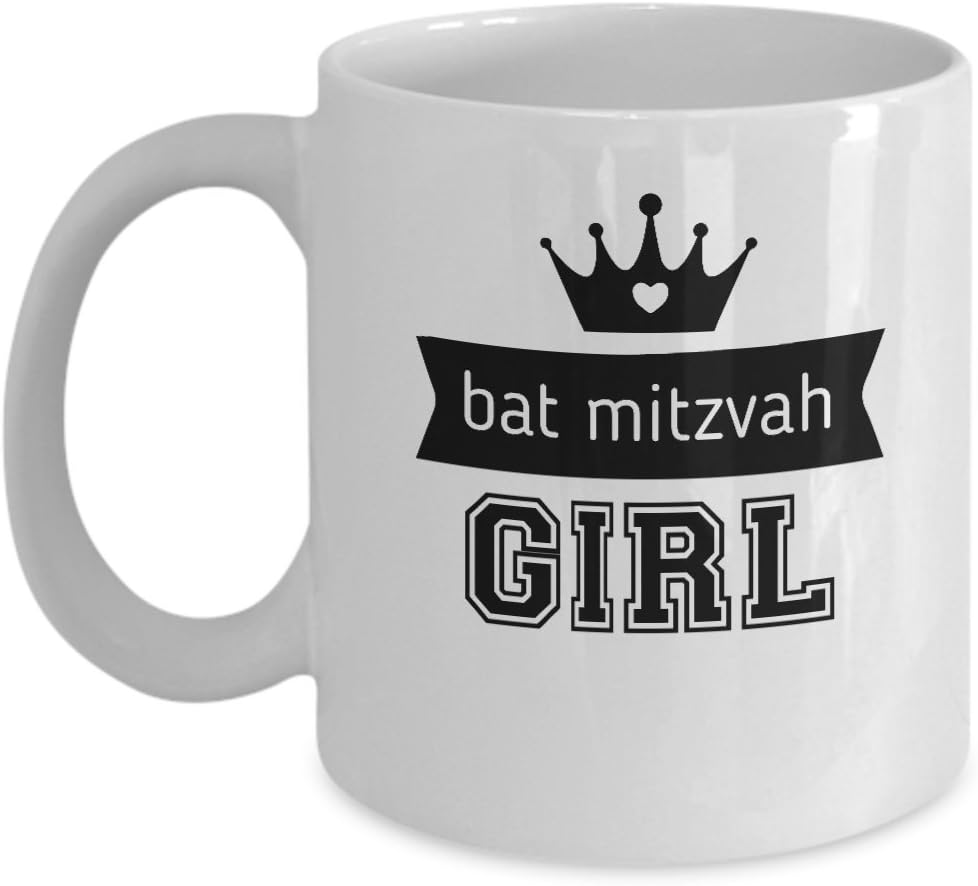 Bat Mitzvah Gifts for Girls Mug Jewish 12 Party Funny Teen Coffee Cup