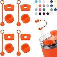 Vista 70 de Silicone Spill Stopper Set Compatible with Stanley Cup 2.0 30oz & 40oz with Straw Cover, Set of 4