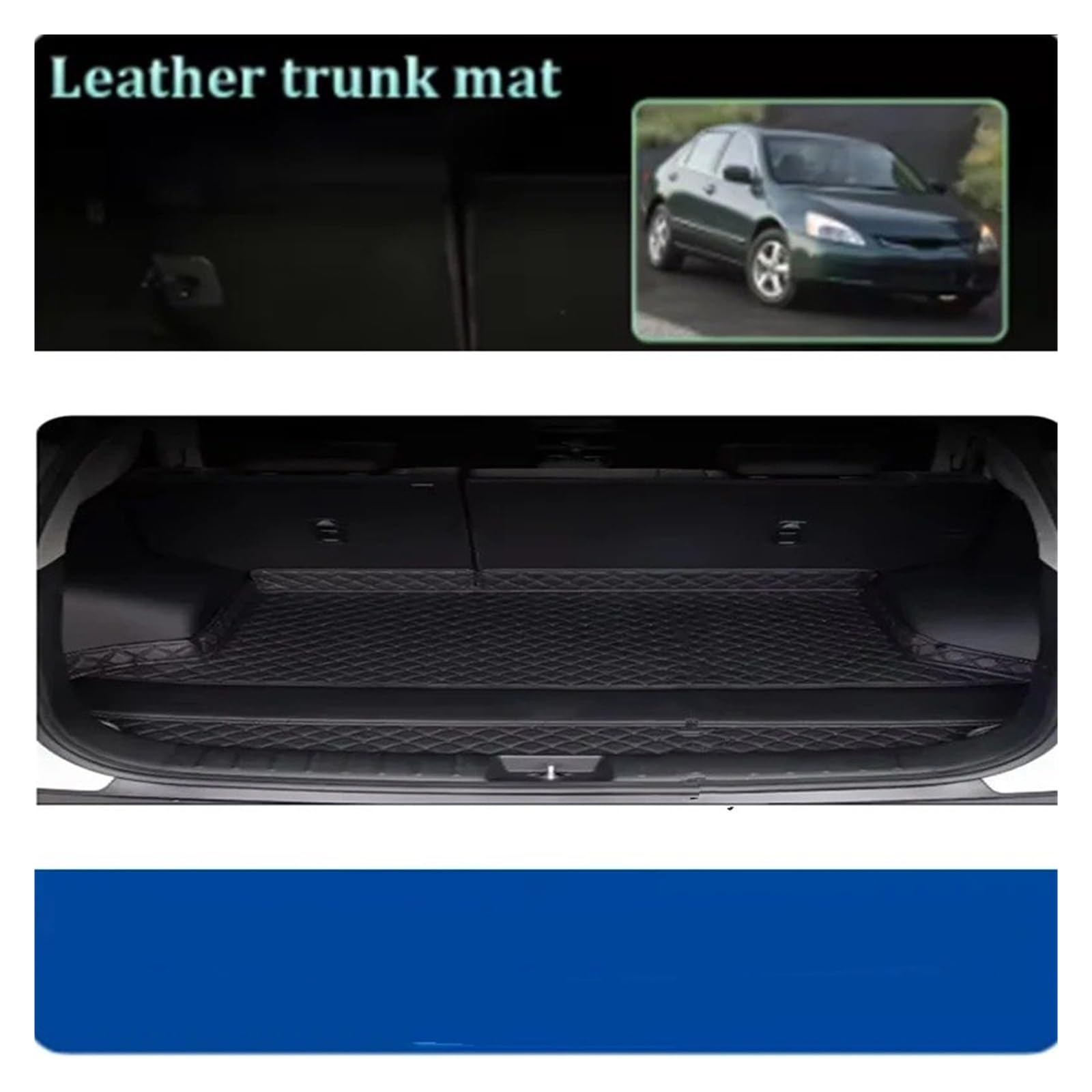 Kofferraumwanne Für Accord 7th Sedan 2003–2007 Auto-Kofferraummatten Leder-Aufbewahrungs-Pad Fracht-Kofferraum-Teppich Anti-Schmutz-Liner Schutzfrachtmatte(Black red)