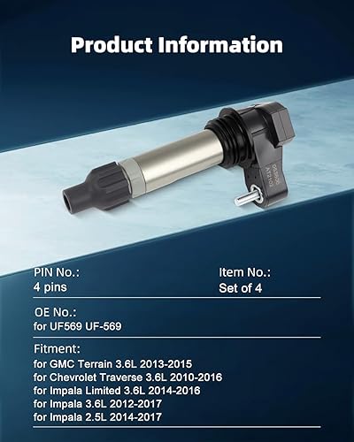 Vista 958 de ECCPP Bobinas de encendido portátiles de repuesto para automóvil compatibles con Infiniti I30/para Nissan Maxima 3.0L V6 2000-2001 Reemplazo