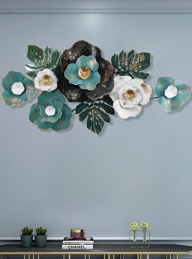 Amazon.com: CHROX 3D Metal Flower Wall Decor, Vintage Metal