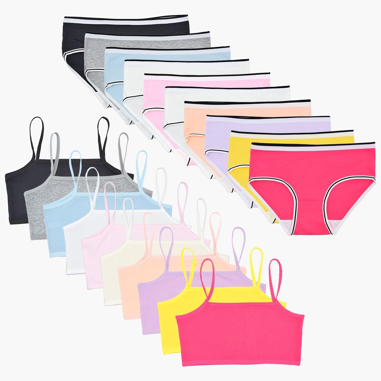 Starter Bras for Girls 8-10,Girl's Cotton Cami Crop Bra