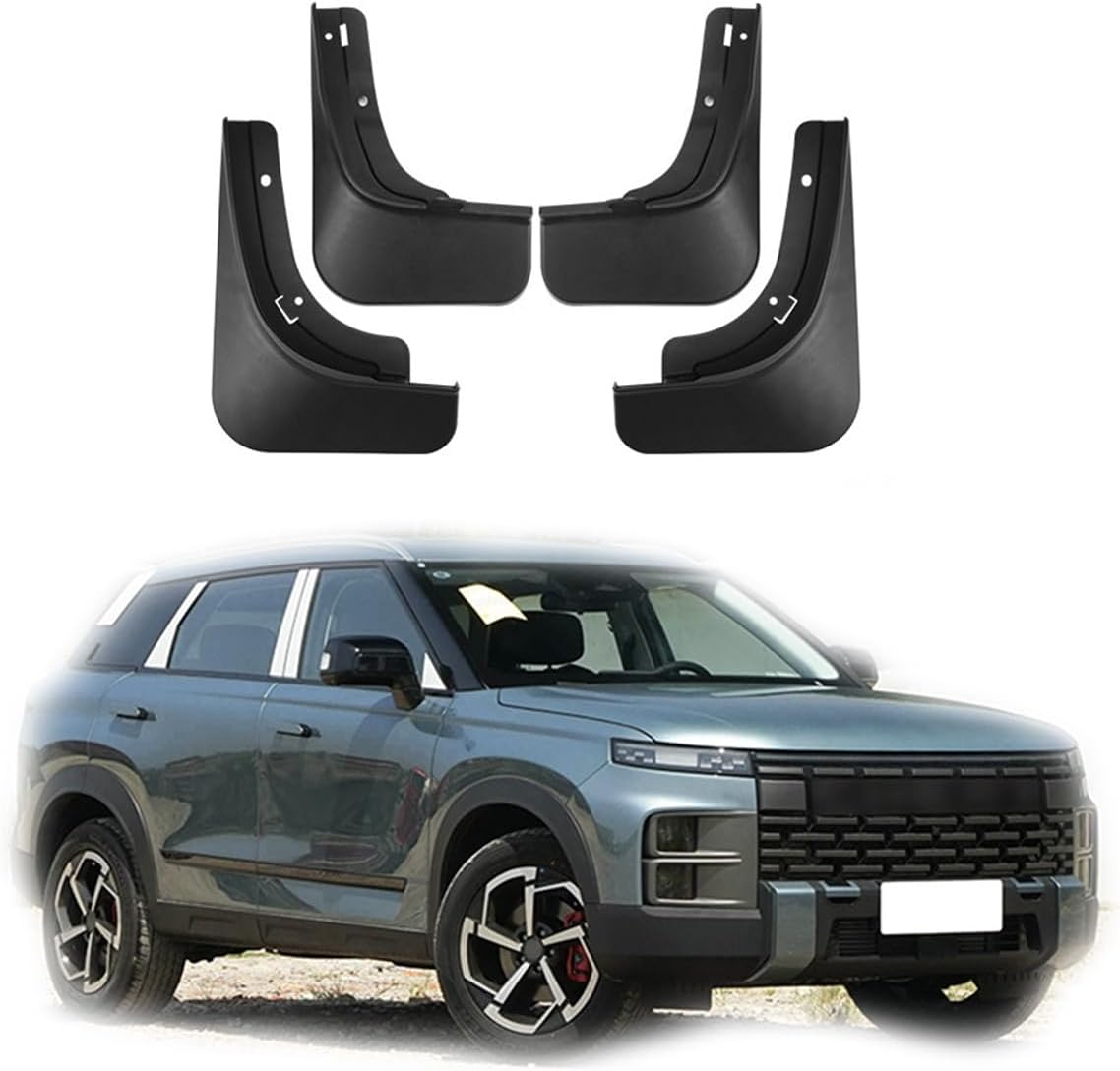 Car Mudguard Mud Flaps for Chery Jaecoo 7 2023-2025 Molded Custom Front and Rear Mudflaps Splash Guards Flares Kit 4-PC Auto Accessories,Send 1 Car Wash Towel