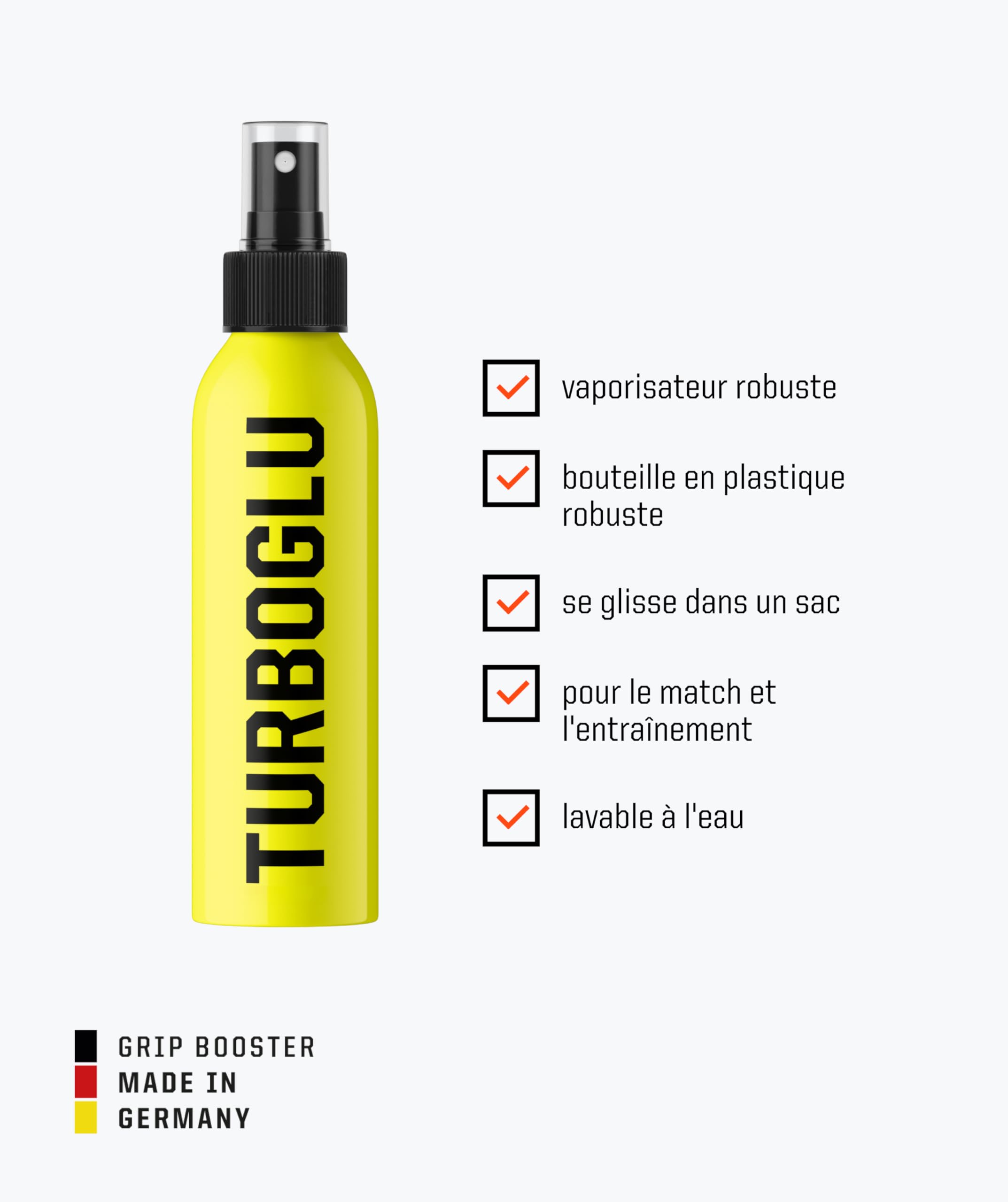T1TAN Spray pour Gants de Gardien de But, TURBOGLU & AQUAGLU, 200 ML, Booster d'adhérence pour Toutes Les Conditions météorologiques