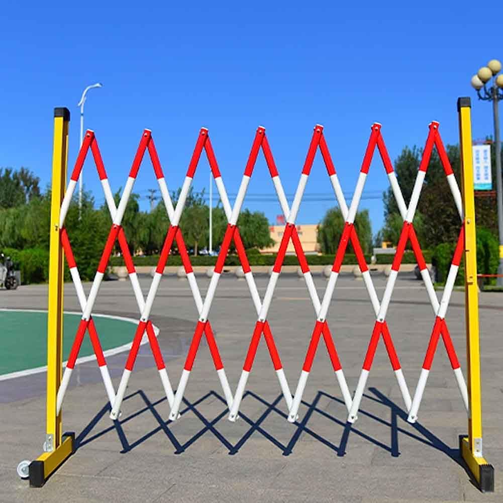 ASerZenith Industrial Expandable Barricade,Portable Temporary Barriers,Retractable Traffic Barricade,High Driveway Fence,Flexible Crowd Control Guard,Metal Expandable Dog Gate,1.2 * 6M