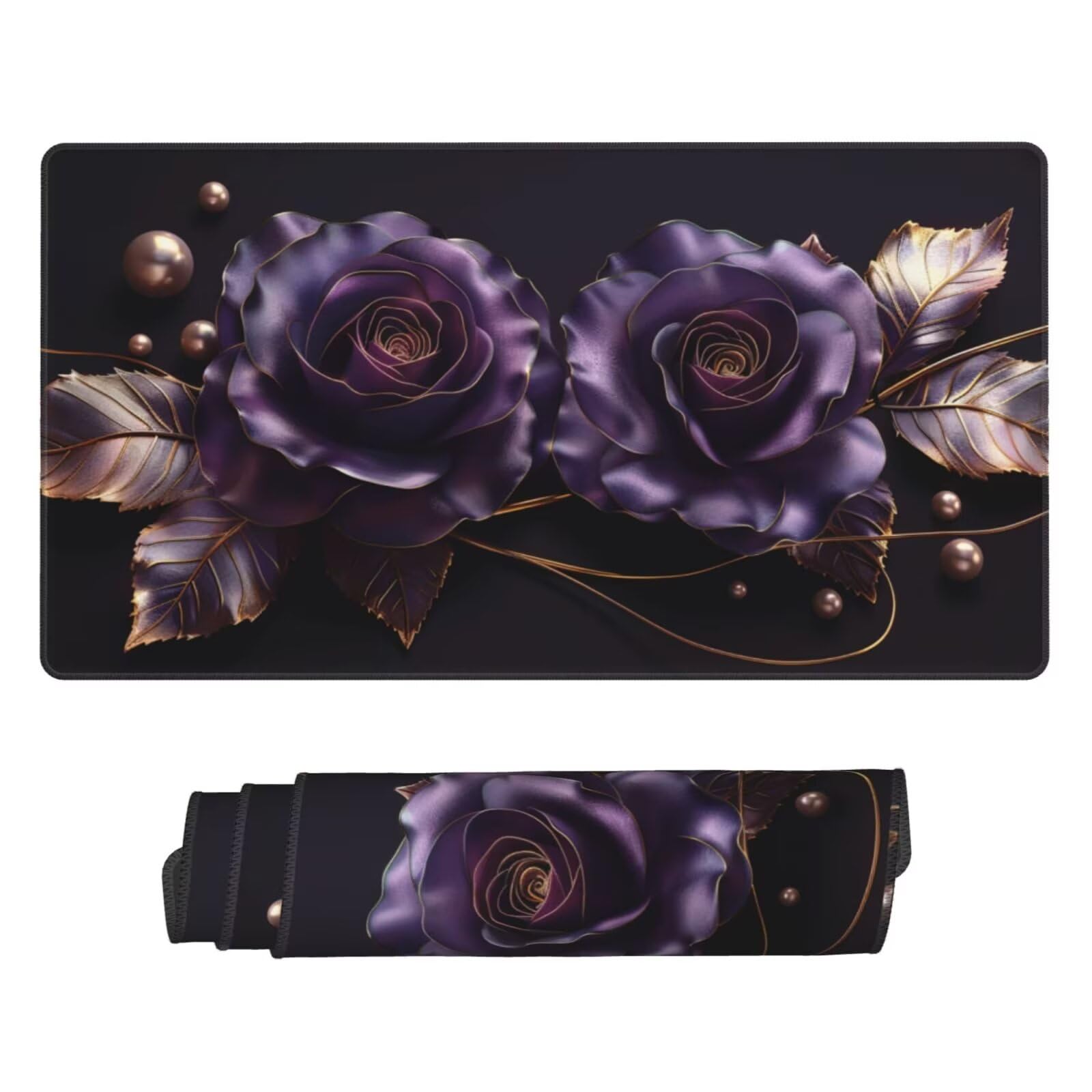 Alfombrilla de Ratón Gaming Grande XXL 1200x500x4mm con Bordes Cosidos, Tela de Micro Tejido, Base de Goma Antideslizante y Mouse Pad, para Teclado Jugadores Escritorio, PC, Oficina Rosa Morada Y6706