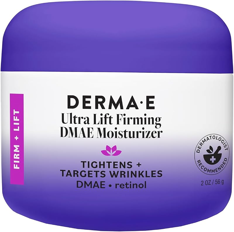 Creme hidratante facial DERMA E com DMAE, Vitamina C e Vitamina E, 56 g