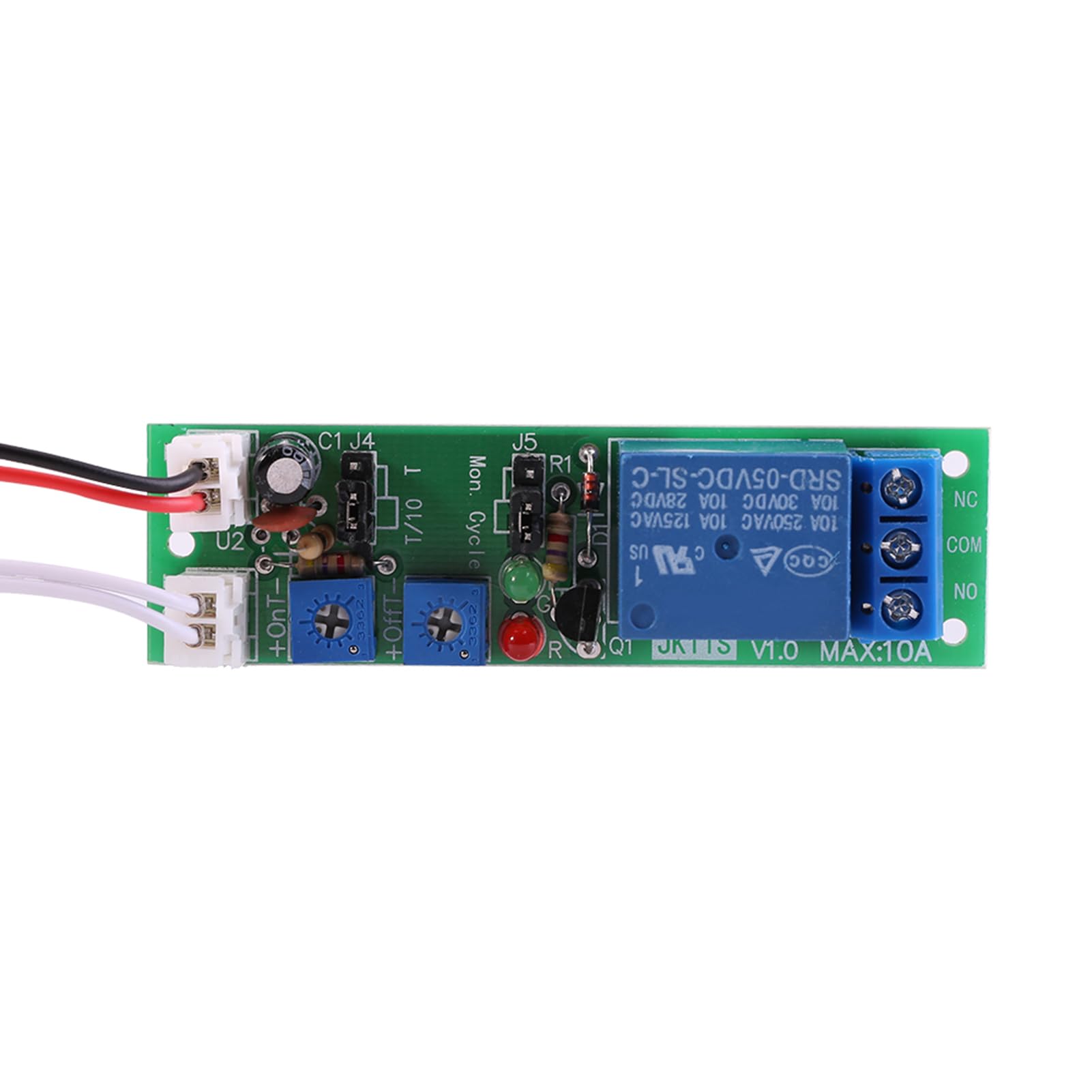 Modulo Relè Temporizzatore DC 12V 0-120min - Regolabile, Per Accensione/Spegnimento Ciclico