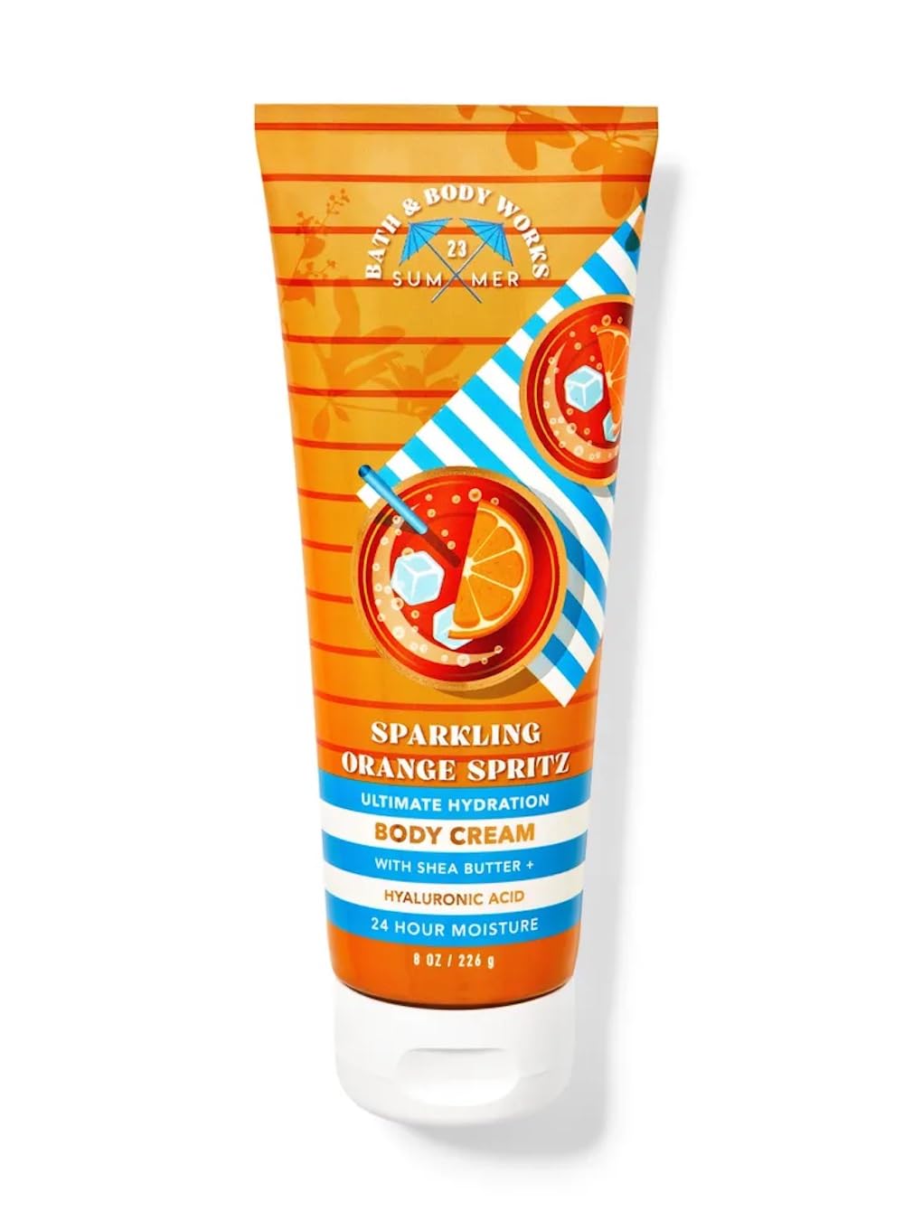 Bath & Body Works Sparking Orange Spritz Ultimate Hydration Body Cream Gift Set For Women, 8 Fl Oz (Sparking Orange Spritz)
