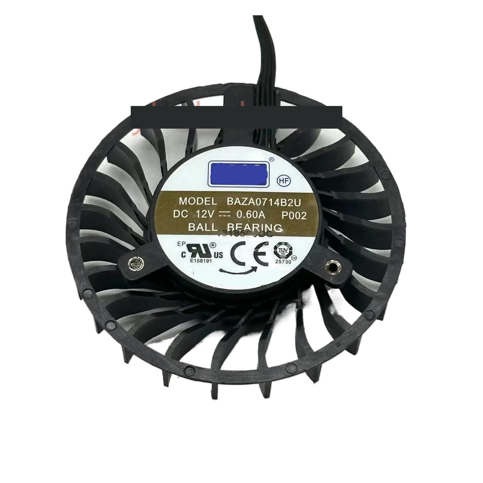BAZA0714B2U P002 DC 12V 0.60A 38x38x28mm 4-Wire Server Cooling Fan