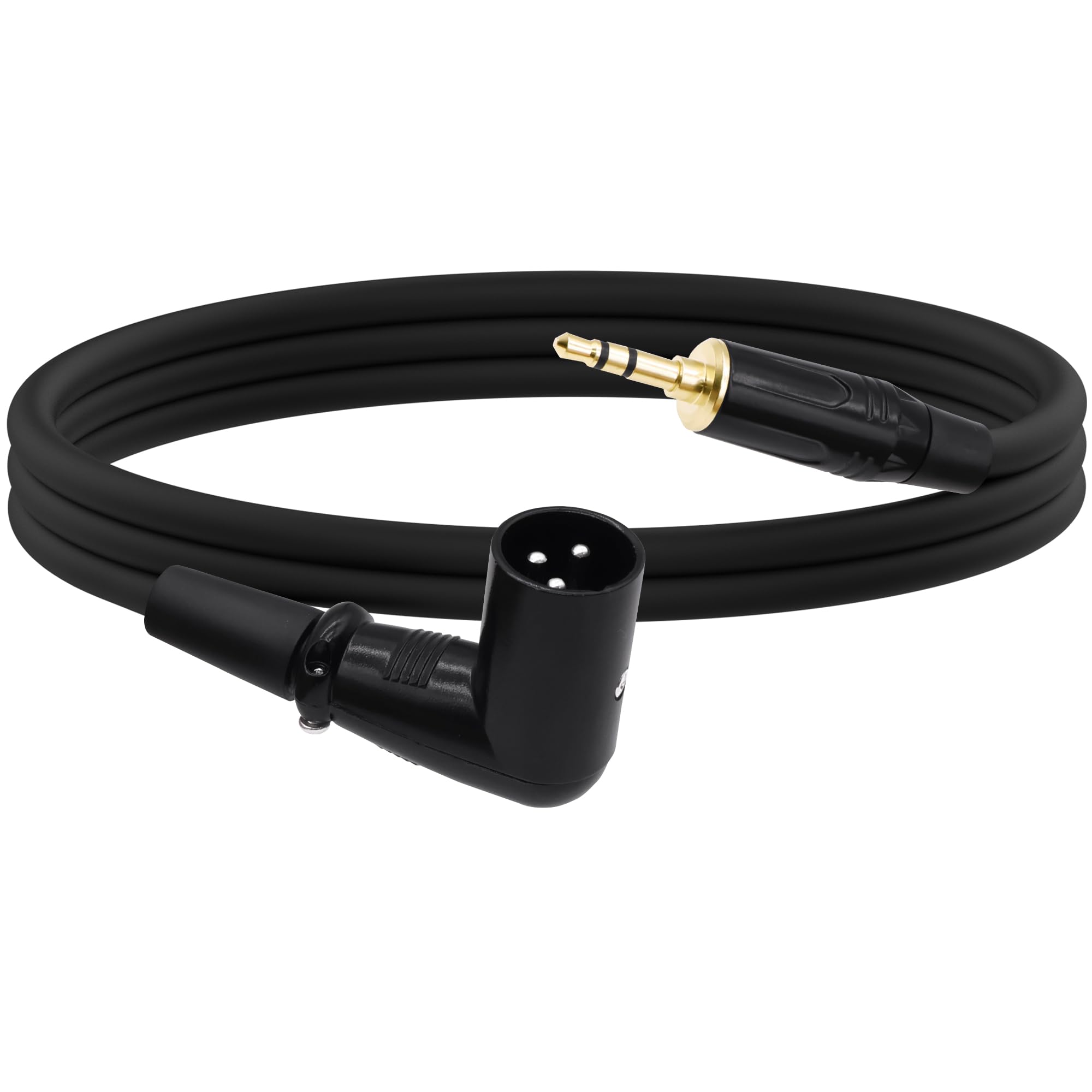 YARCHONN 3.5mm TRS to XLR Balanced Cable Right Angle XLR Male to 1/8 Quarter inch TRS Male Audio Cable Adapter HiFi Stereo Speaker Cord for Smartphone Laptop Mixer Speaker