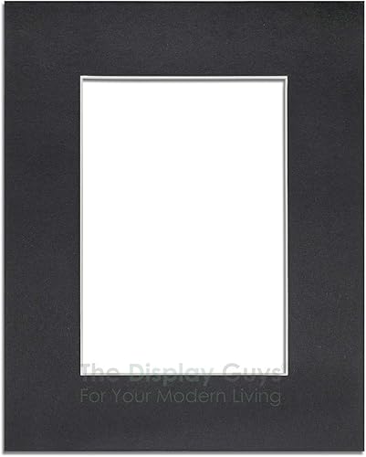 Miniatura 2 de TheDisplayGuys - Paquete de 10 tableros precortados sin ácidos de 11 x 14 pulgadas, mate a 8 x 10 pulgadas, apertura biselada con núcleo blanco de 4