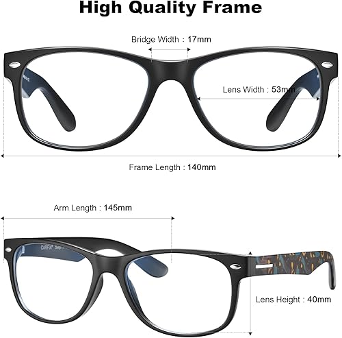 Miniatura 2 de CARFIA Blue Light Blocking Glasses for Men & Women - Computer Gaming  Anti Headache Glasses, Square Nerd Eyeglasses