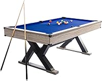 GLOWSOL 7FT Pool Table Complete Billiard Set - Heavy-Duty MDF, K-Legs, 84" for Game Room, Basement, Home Office