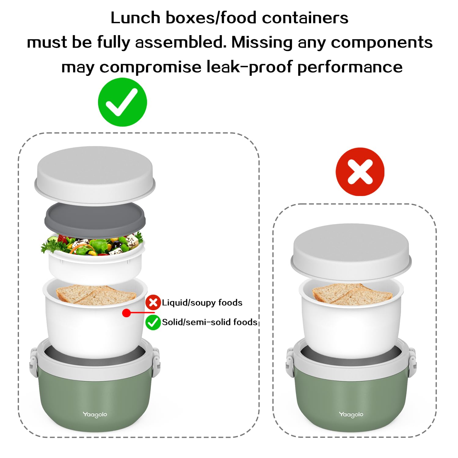 Termo para comida caliente de 28 onzas, recipiente de alimentos aislado al vacío para adultos, boca ancha, a prueba de fugas, termo de acero inoxidable aislado para alimentos (verde)