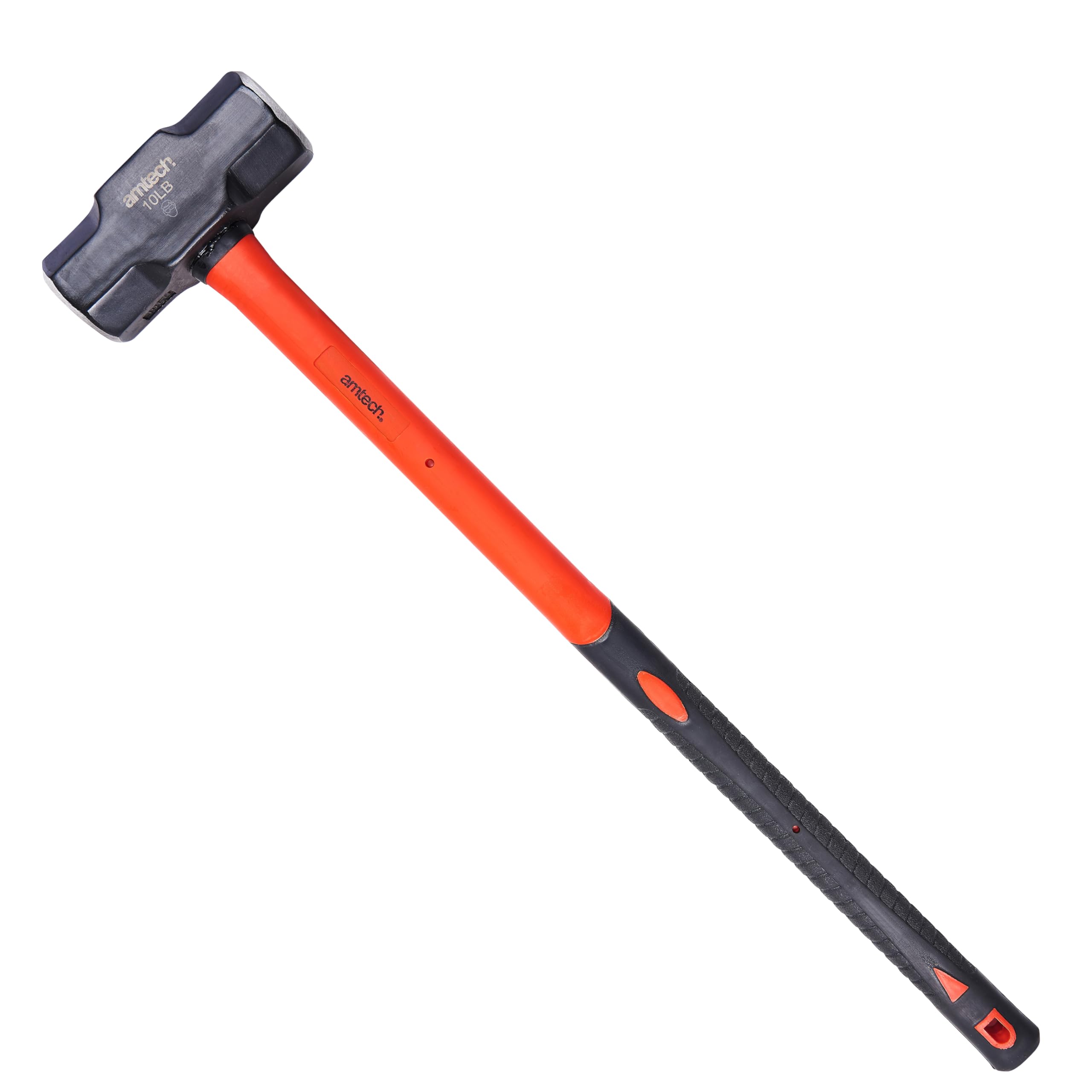 Amtech - Sledge Hammer, Heat Treated Head, Extra Long Fibreglass Shaft, Nylon Impact Sleeve, High Impact for Heavy Demolition (10 lb / 4.5 kg, 700 mm Shaft)