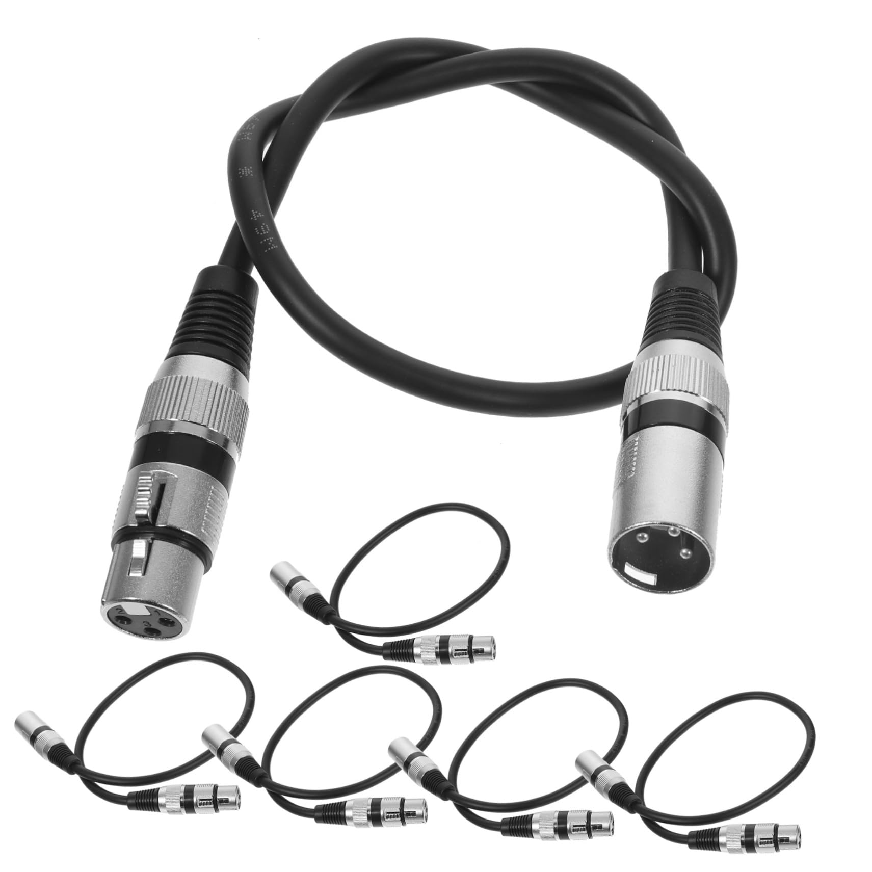 VICASKY 6 Piezas Cable de Audio Xlr de Conector Xlr Macho de Pines Cable de Micrófono para Ktv y Altavoces
