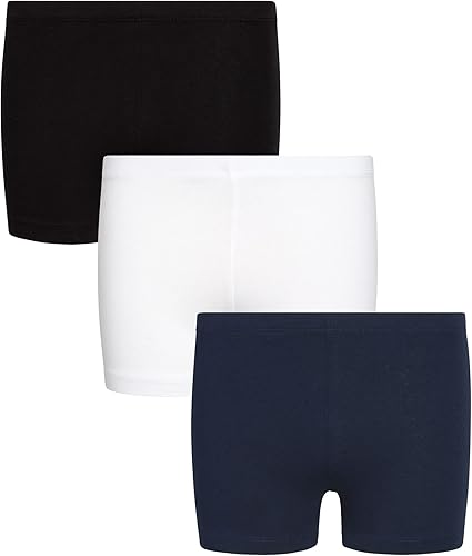 French Toast Pantalones cortos de ciclista para niñas, paquete de 3 pantalones cortos para uniformes, faldas, vestidos, pantalones cortos de baile