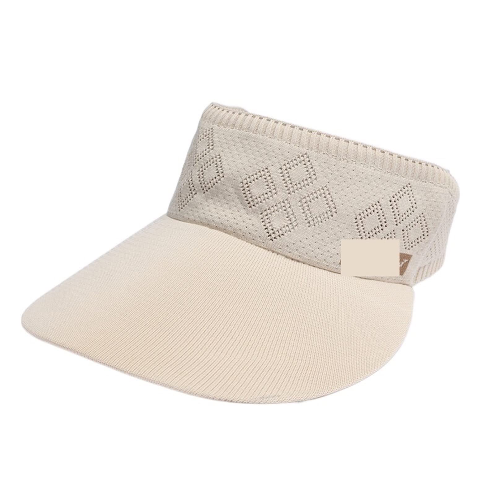 Visière respirante beige en maille élastique avec bord étendu pour le running