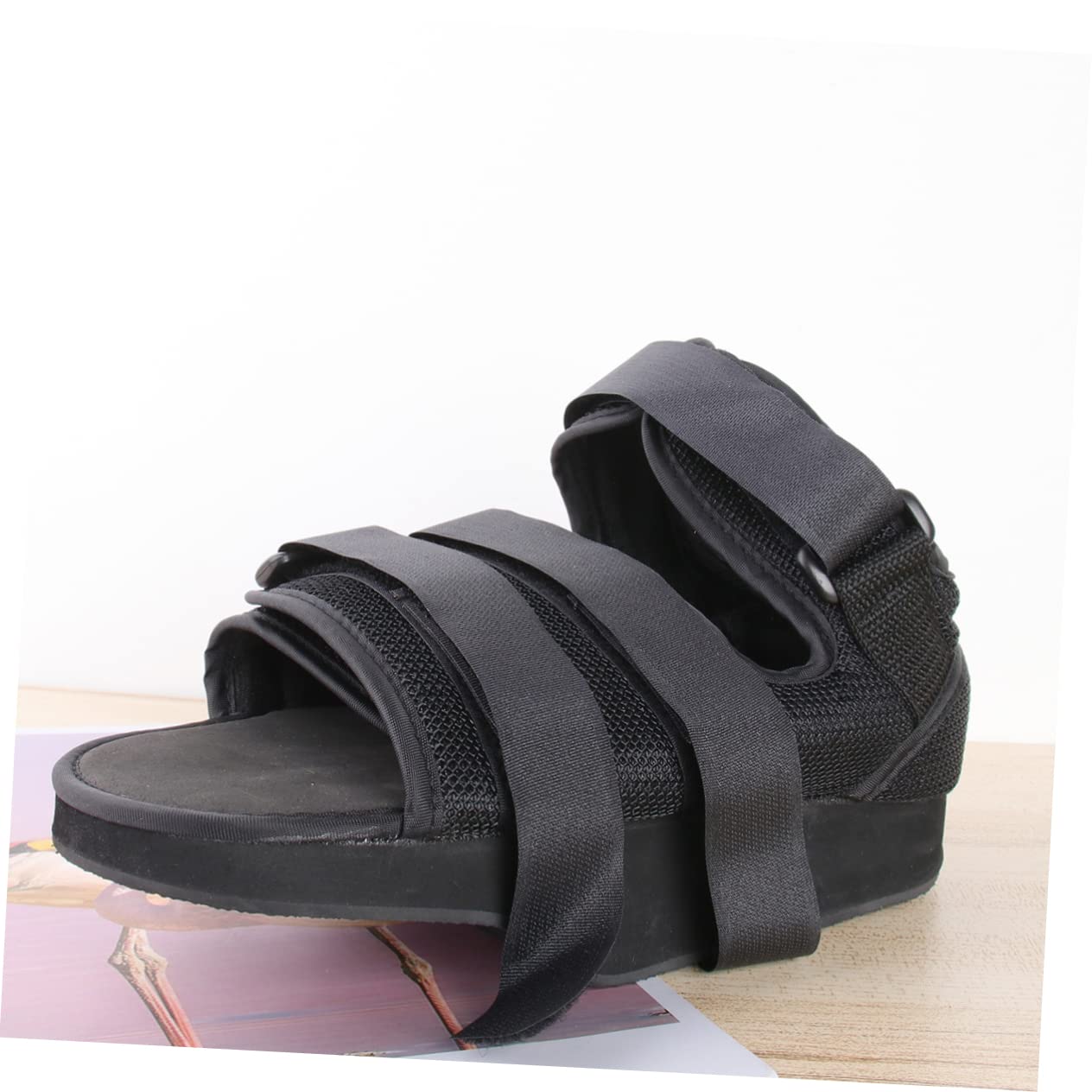 Forefoot Pressure Relief Shoes for Foot Recovery Lightweight Wedge Boot for Fractures and Non-weight Bearing Fixation Shoe Black s