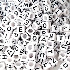 Black Letters on White Beads