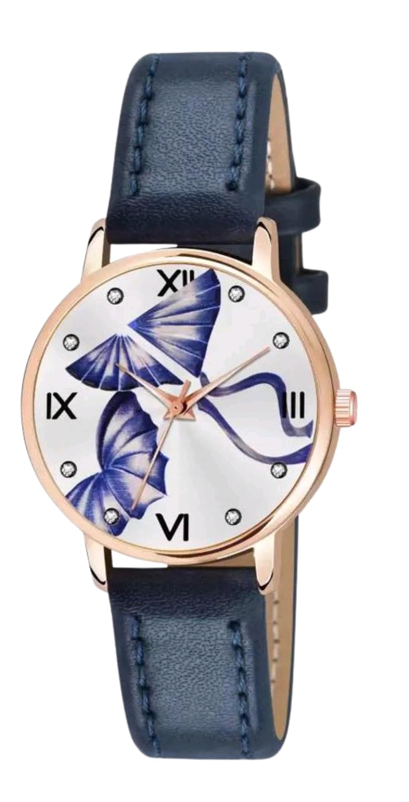 JMH ENTERPRISE Analogue Butterfly Design Dial Leathers Strap Wrist Watch for Girls and Womans (Blue) (B0CVDVSZ9R) Amazon Price History, Amazon Price Tracker