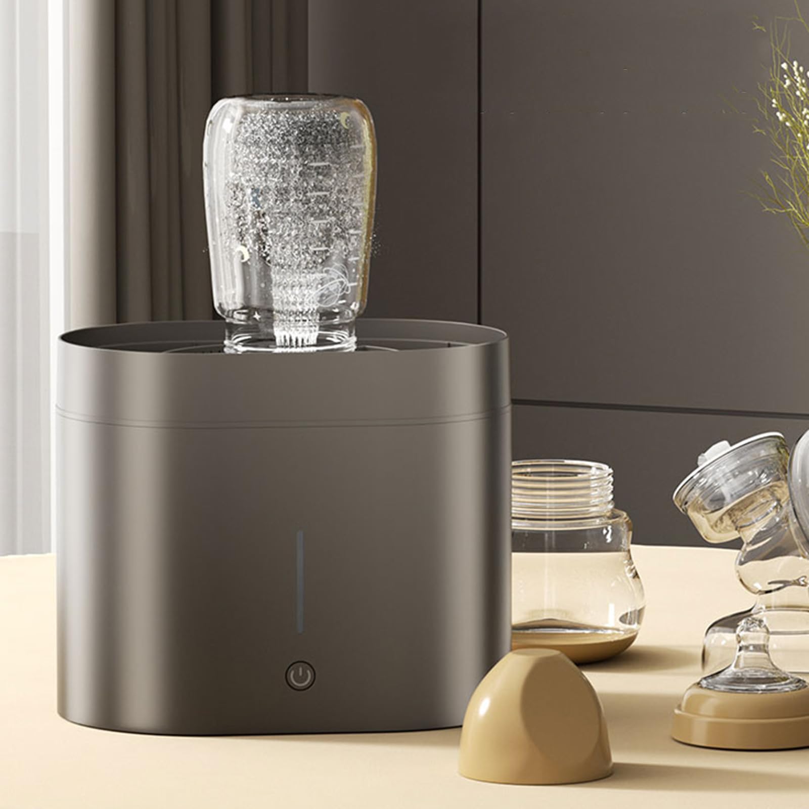 Lavabicchieri Elettrico Automatico con Getto Ad Alta Pressione, Lavabicchieri Elettrico Automatico, Adatto a Tazze con Diametro da 3 a 10 Cm, Serbatoio dell'Acqua da 1600 Ml