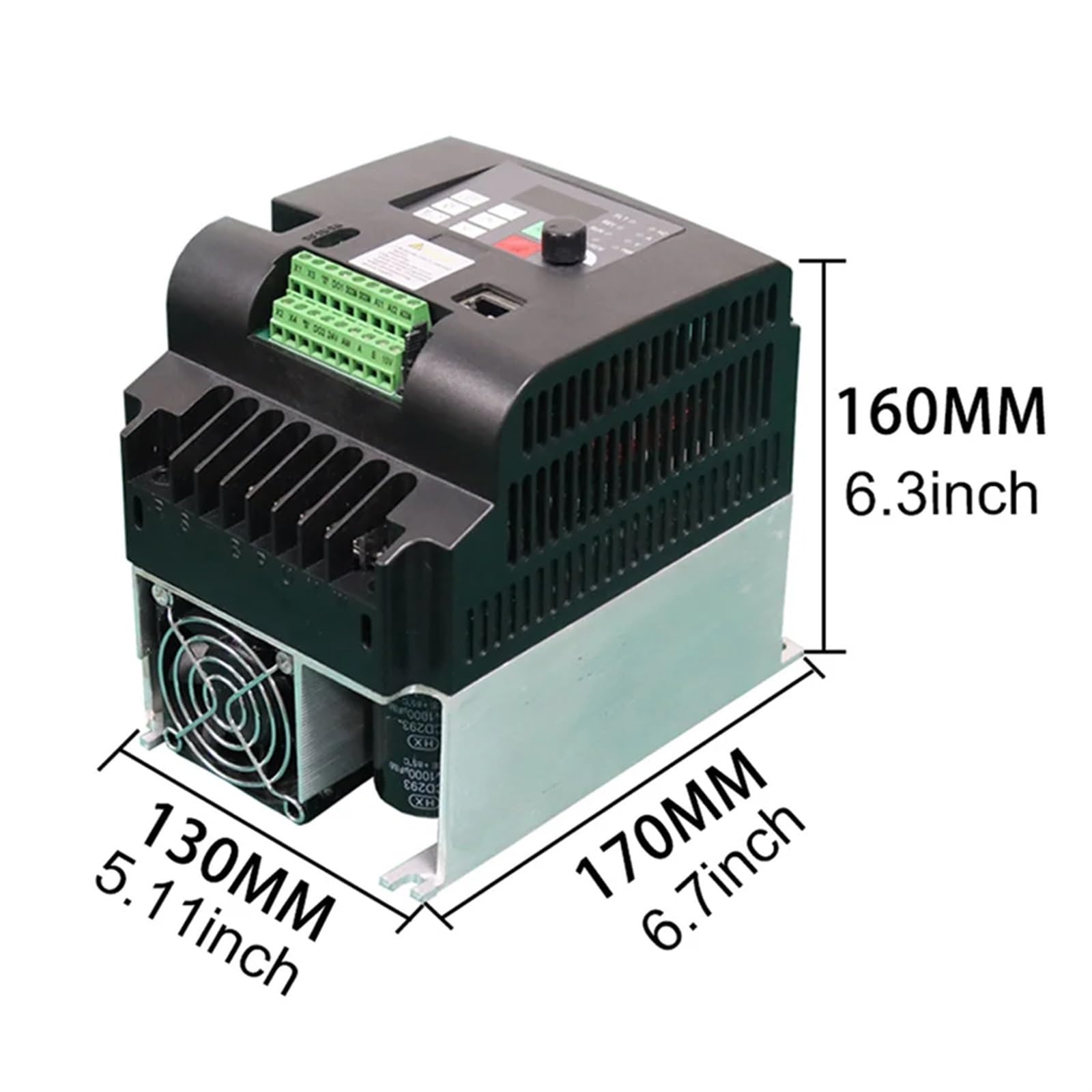 Inversor de Bomba de Agua Solar de CC a CA de 0,75 kW a 11 kW, Salida de 220 V o 380 V, Controlador de Velocidad de frecuencia Variable for Bomba de Agua(4kw 5HP,220v)