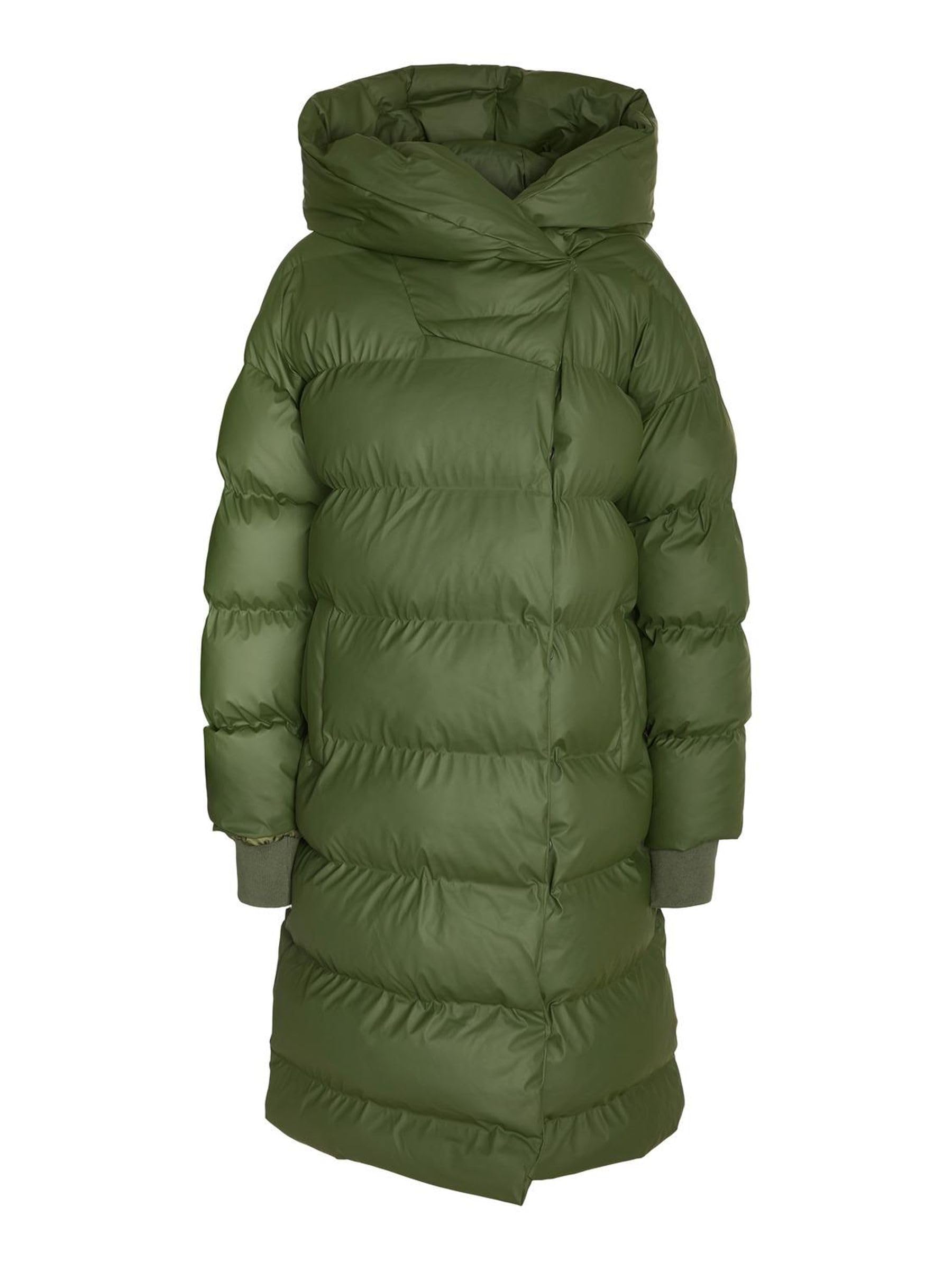 NOISY MAY NMSKY L/S LONG COATED JACKET NOOS Frauen Winterjacke grün Basics, Streetwear
