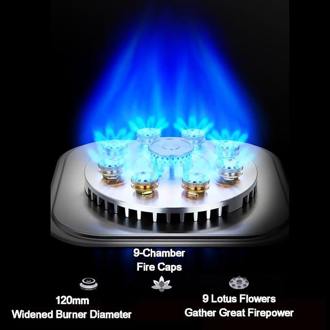 Estufa de Gas 2 Puestos 75 cm Empotrable miniatura 3