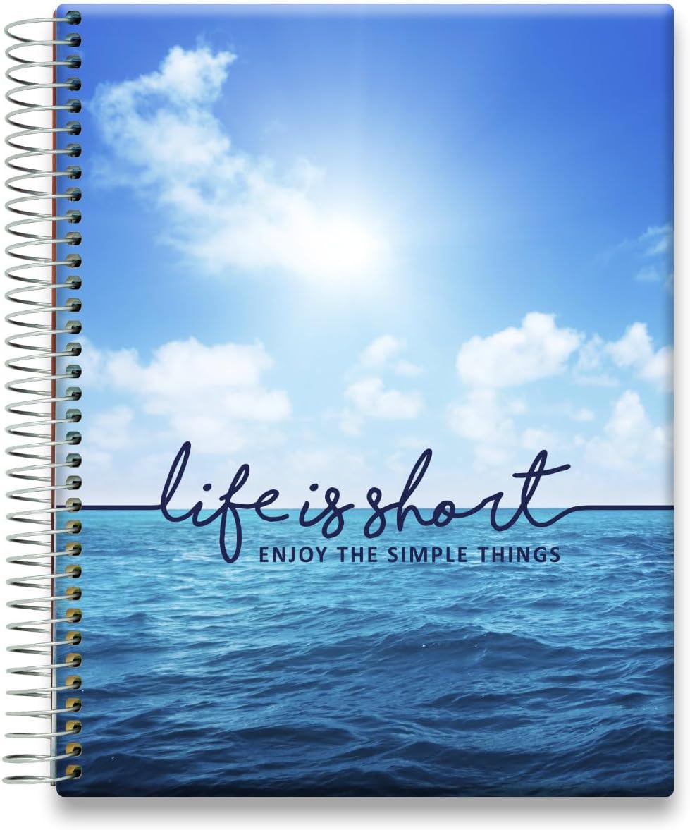 Tools4Wisdom Planner 2026-2027 - Dated April 2026-2027 June - Weekly Monthly Daily Academic Year Calendar with Stickers, Tabs, Pocket & Thick Paper - Spiral Bound 8.5x11 Hardcover - A6J7 - Life is Short